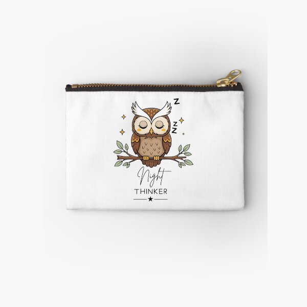 Item preview, Night Thinker Sleepy Owl Design designed and sold by FlareCraftStudio.