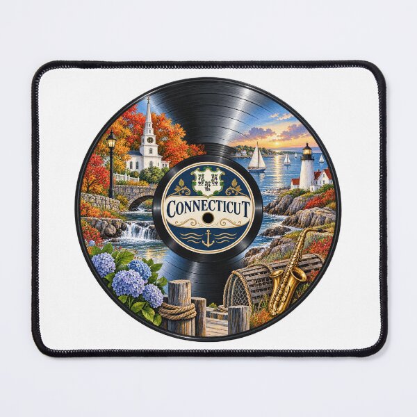 Item preview, Connecticut Vinyl Record designed and sold by Whimspired By Paxx.