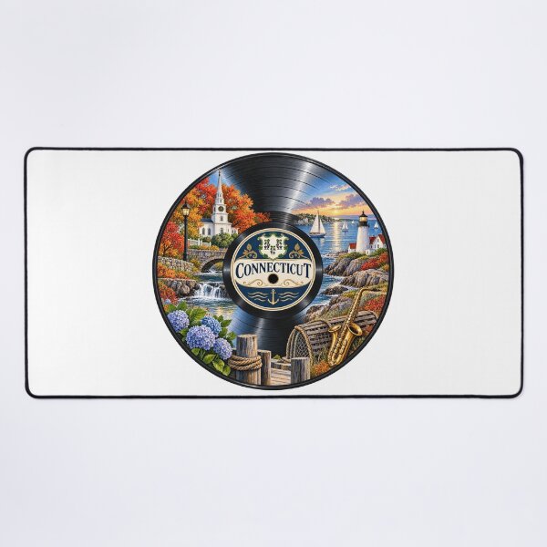 Item preview, Connecticut Vinyl Record designed and sold by Whimspired By Paxx.
