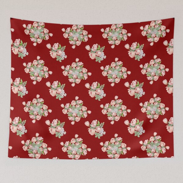 Item preview, Deep Red Pink Tulip Floral Seamless Pattern designed and sold by ​Jyoti Digital Artist.