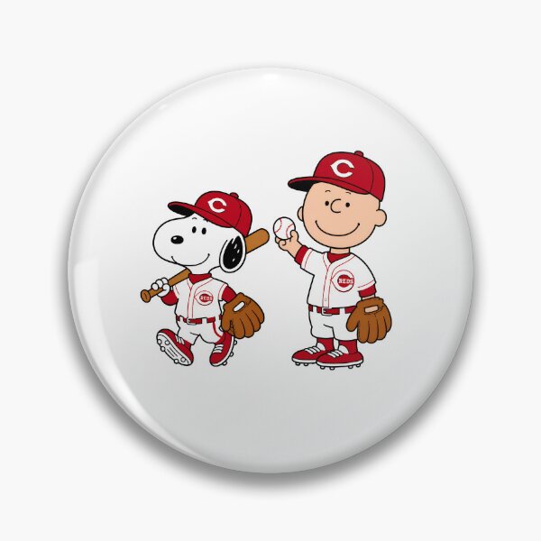 Item preview, Snoopy Charlie Brown Cincinnati Reds Baseball designed and sold by ArtfulCratures.