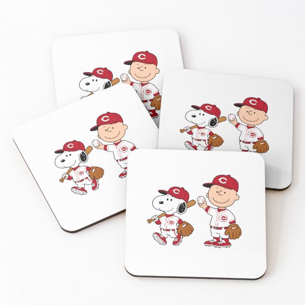 Item preview, Snoopy Charlie Brown Cincinnati Reds Baseball designed and sold by ArtfulCratures.