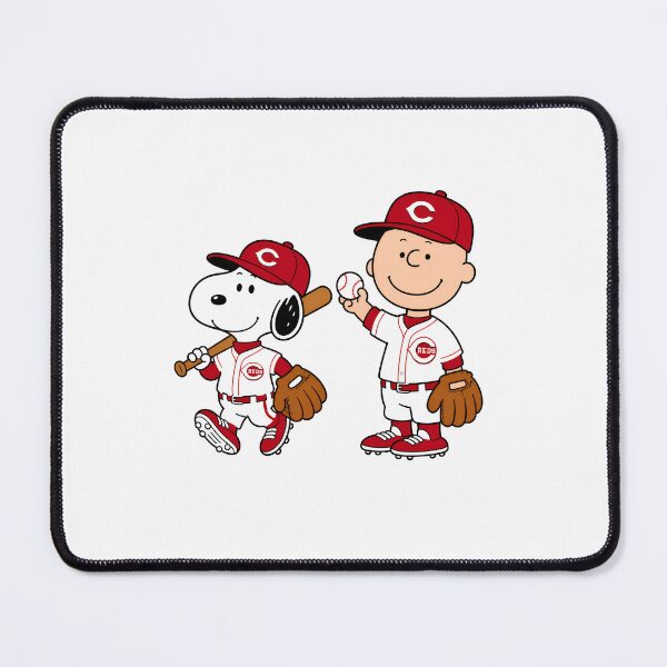 Item preview, Snoopy Charlie Brown Cincinnati Reds Baseball designed and sold by ArtfulCratures.