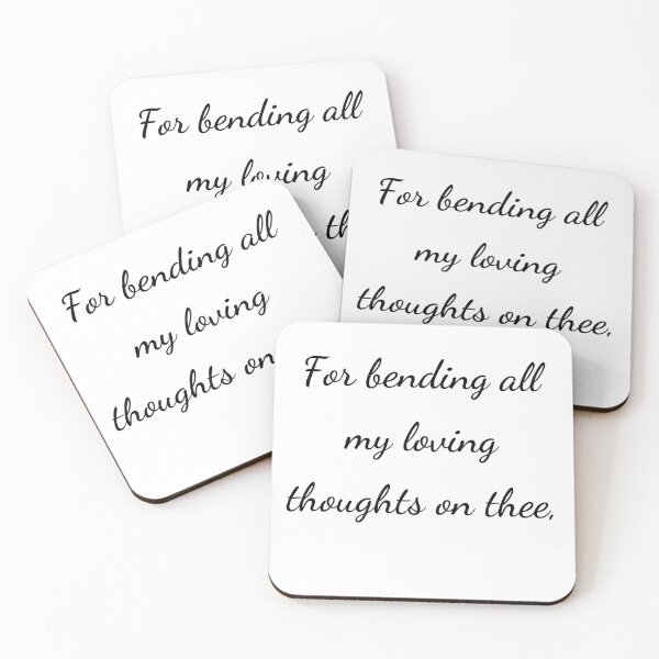 Item preview, “For bending all my loving thoughts on thee,” - handwriting black designed and sold by ariksworld.