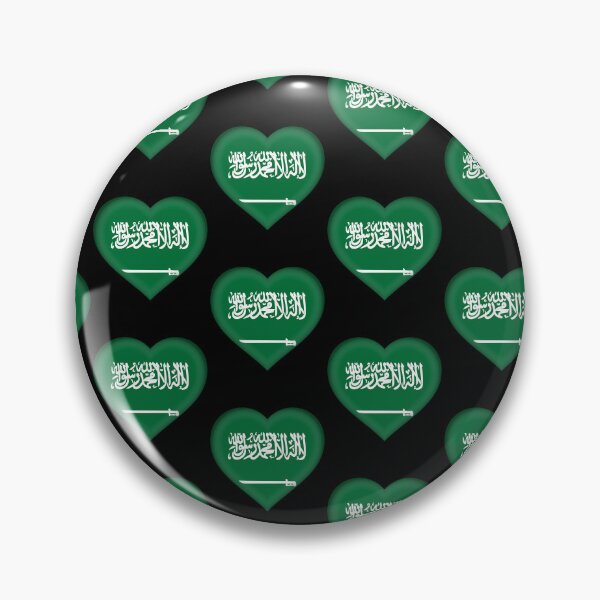Item preview, Saudi Arabian 3D Flag Heart Saudi Arabia Love Design designed and sold by YAZ.
