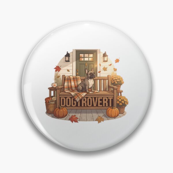 Item preview, Cute Dogtrovert Frenchie Autumn Porch designed and sold by christineirist.