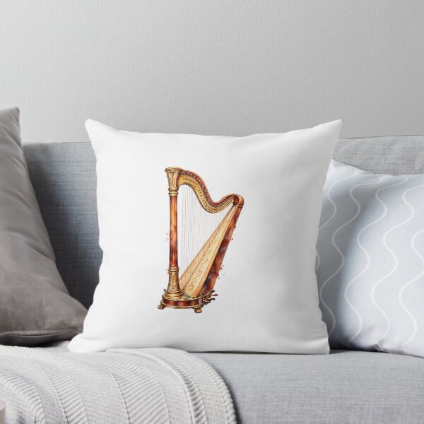 Item preview, Baroque harp with leaf ornaments designed and sold by LongIslandDesgn.