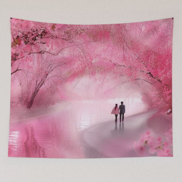 Item preview, Sakura Aesthetic – Romantic Spring Beneath Pink Cherry Blossoms designed and sold by FlowersColorful.