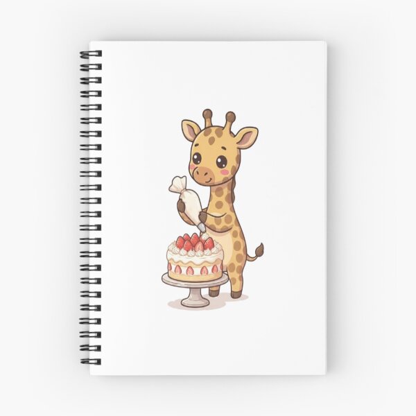 Item preview, Cute Giraffe Decorating Strawberry Cake designed and sold by Ella_Sketch.