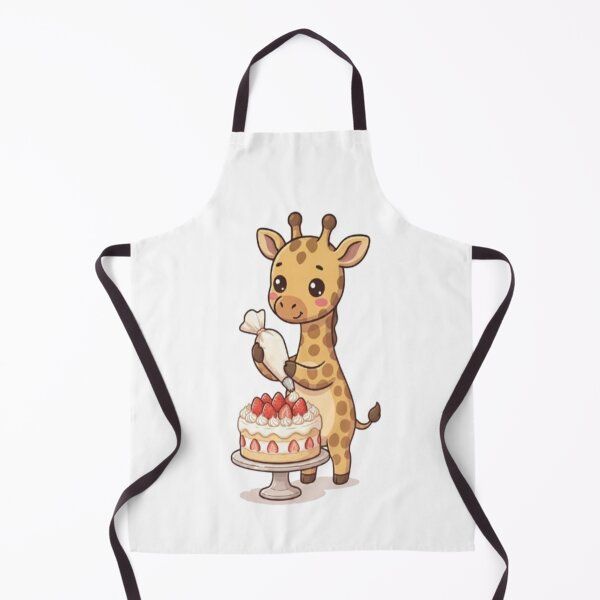 Item preview, Cute Giraffe Decorating Strawberry Cake designed and sold by Ella_Sketch.