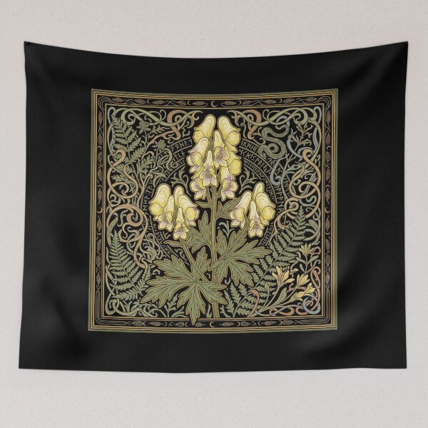 Item preview, Aconitum Lycoctonum: Art Nouveau Wolfsbane Botanical Herb Art designed and sold by FreiherrPK.
