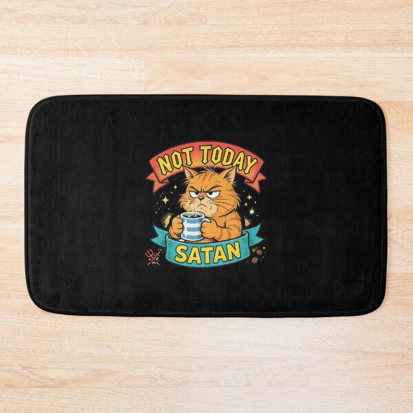 Item preview, Grumpy Coffee Cat Not Today Satan  Art designed and sold by DAVIDCHELL.