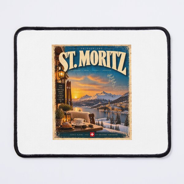 Item preview, St. Moritz Switzerland – Vintage Swiss Alps designed and sold by Fleetwood1994.