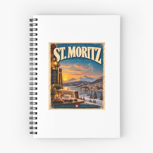 Item preview, St. Moritz Switzerland – Vintage Swiss Alps designed and sold by Fleetwood1994.