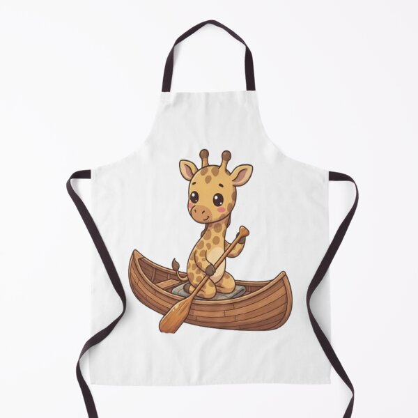 Item preview, Cute Giraffe Paddling Wooden Canoe designed and sold by Ella_Sketch.