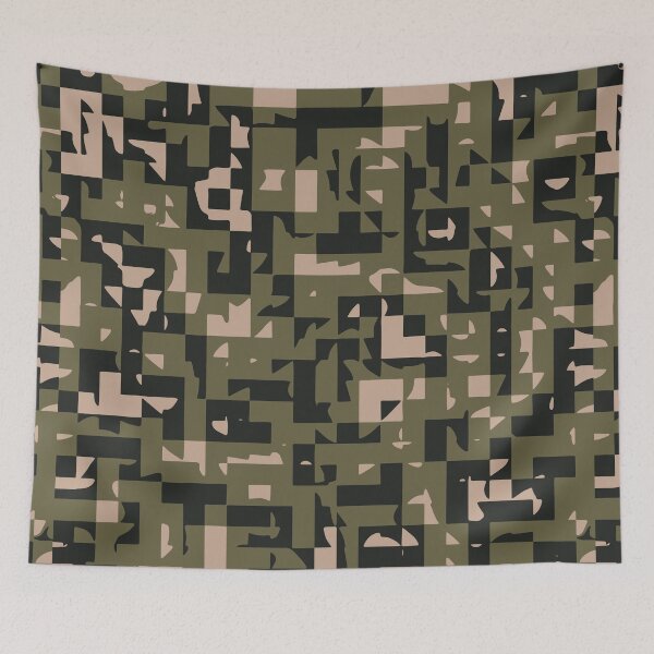 Item preview, Military Camouflage Mosaic Patterns in Green, Beige and Black designed and sold by ShopieHome.
