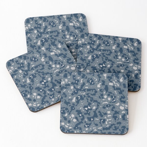 Item preview, Winter Camouflage Stained Glass Patterns in Blue Shades designed and sold by ShopieHome.