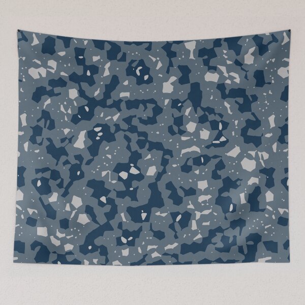 Item preview, Winter Camouflage Stained Glass Patterns in Blue Shades designed and sold by ShopieHome.