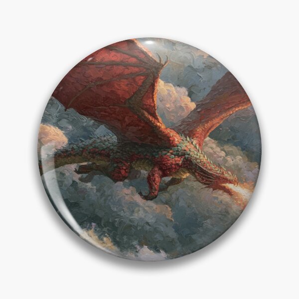 Item preview, A colossal Dragon soaring above jagged mountain peaks breathing streams of fire beneath storm-filled skies, Fantasy & Mythological Creatures designed and sold by CDC40.