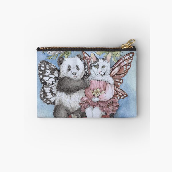 Item preview, Moxie and Panda Bairy | Whimsical Cat and Panda Fairy Fine Art designed and sold by ReaDillo.