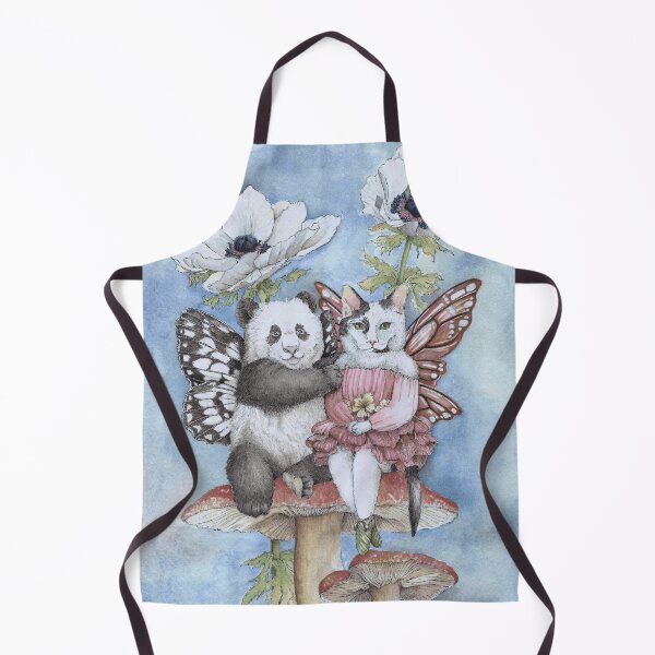 Item preview, Moxie and Panda Bairy | Whimsical Cat and Panda Fairy Fine Art designed and sold by ReaDillo.