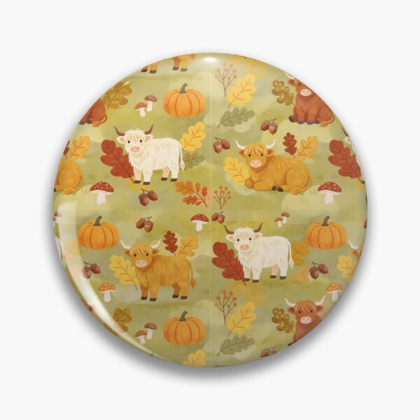 Item preview, Autumn Highland Cows & Pumpkins designed and sold by DumpsterSage.
