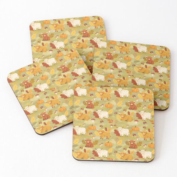 Item preview, Autumn Highland Cows & Pumpkins designed and sold by DumpsterSage.