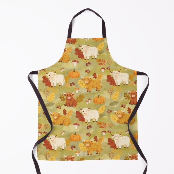 Item preview, Autumn Highland Cows & Pumpkins designed and sold by DumpsterSage.