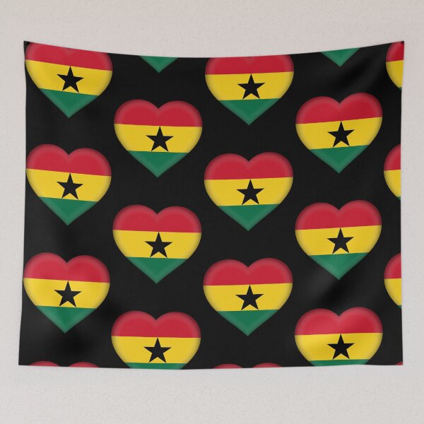 Item preview, Ghanaian 3D Flag Heart Ghana Love Design designed and sold by YAZ.