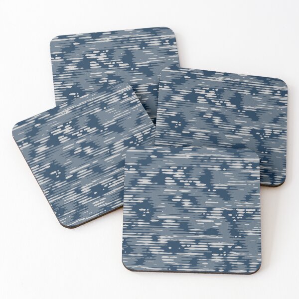 Item preview, Winter Camouflage Lines Sketch Patterns in Blue Shades designed and sold by ShopieHome.