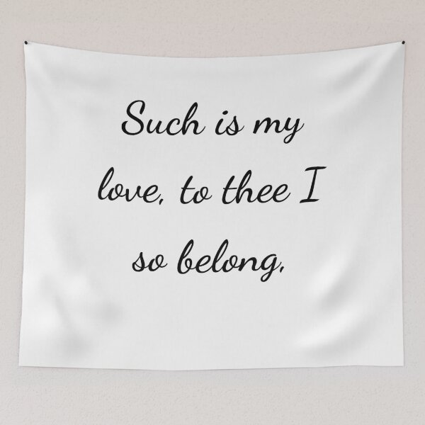 Item preview, “Such is my love, to thee I so belong,” - handwriting black designed and sold by ariksworld.