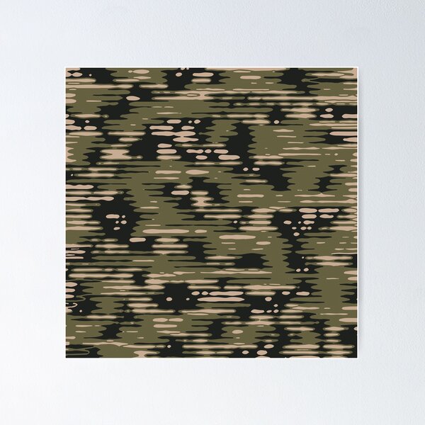 Item preview, Military Camouflage Lines Sketch Patterns in Green, Beige and Black designed and sold by ShopieHome.