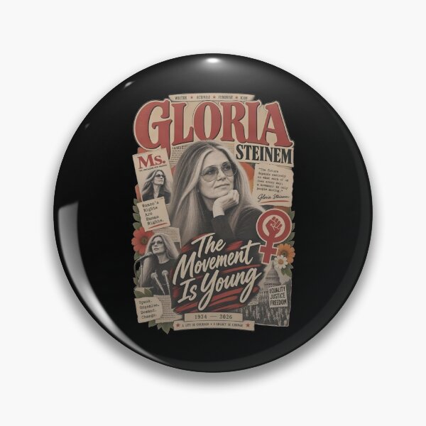 Item preview, Gloria Steinem - Gloria Steinem Memorial - Feminist Quote - Feminist Icon - The Movement Is Young Top designed and sold by FrancesRobb.