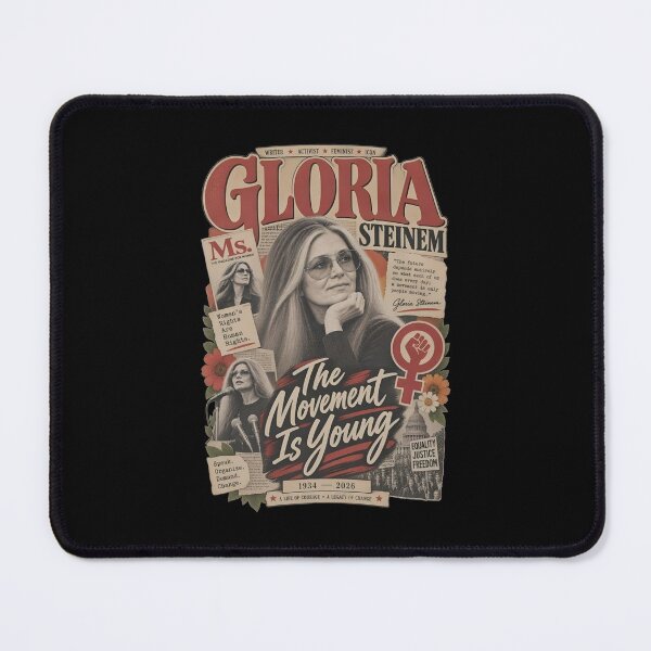 Item preview, Gloria Steinem - Gloria Steinem Memorial - Feminist Quote - Feminist Icon - The Movement Is Young Top designed and sold by FrancesRobb.