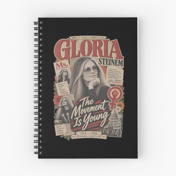 Item preview, Gloria Steinem - Gloria Steinem Memorial - Feminist Quote - Feminist Icon - The Movement Is Young Top designed and sold by FrancesRobb.