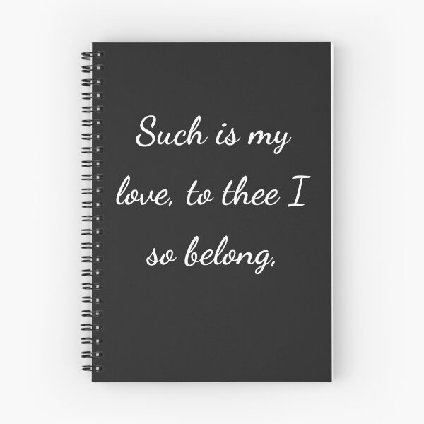 Item preview, “Such is my love, to thee I so belong,” - handwriting white designed and sold by ariksworld.