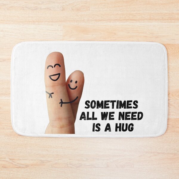 Item preview, Sometimes All We Need Is a Hug – Cute Smiley Finger Hug Design designed and sold by CutieGalore.