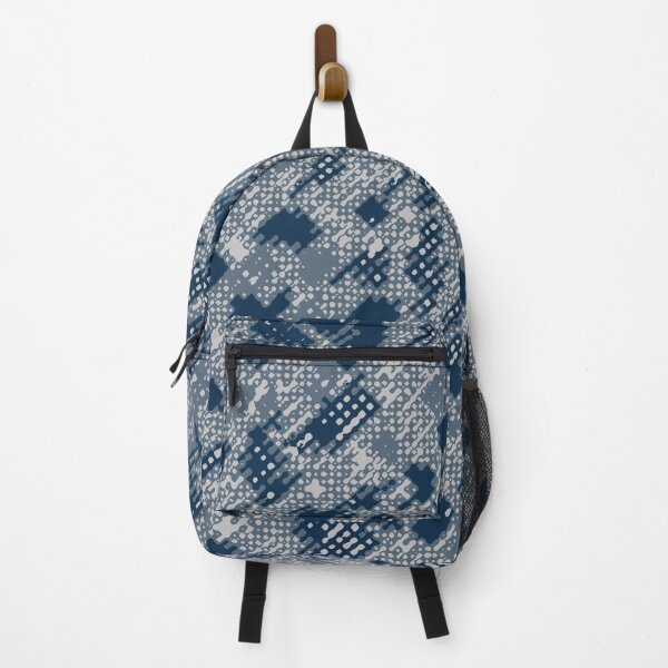 Item preview, Winter Camouflage Dots Sketch Patterns in Blue Shades designed and sold by ShopieHome.