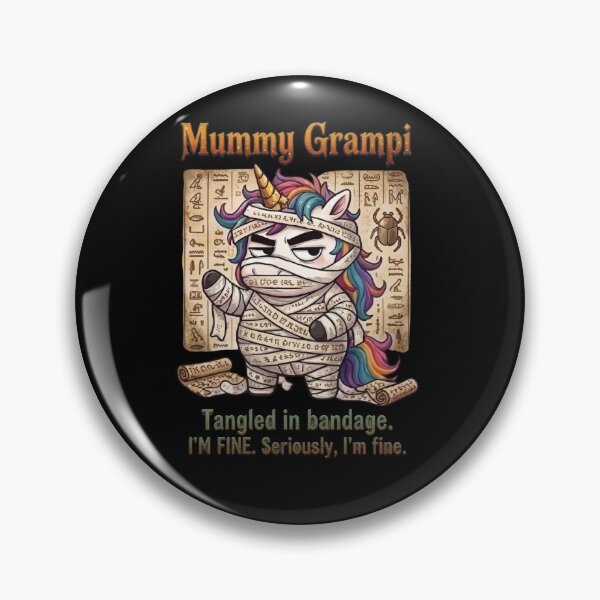 Item preview, Mummy Grampi Tangled In Bandage Funny Halloween Unicorn designed and sold by Sitred123.