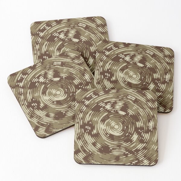 Item preview, Desert Camouflage Circles Sketch Patterns in Green, Brown and Sand designed and sold by ShopieHome.