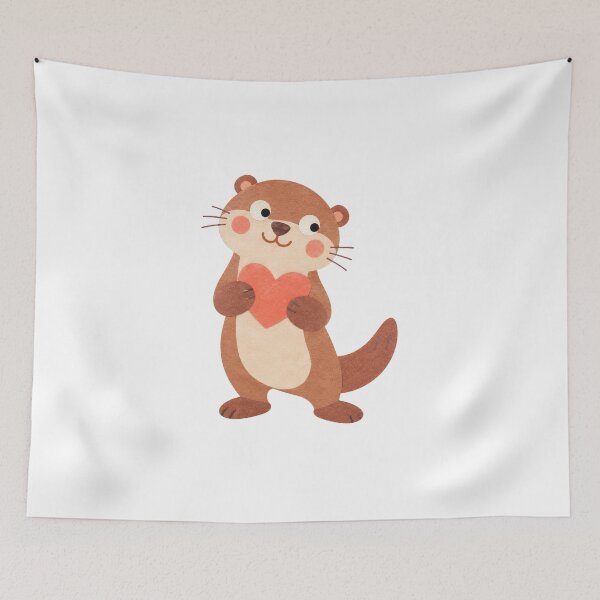 Item preview, Otter with a Paper Heart designed and sold by The-Art-of-D.