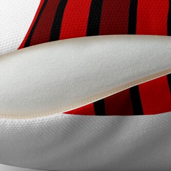 Alternate view of BLACK AND DOUBLE RED THICK STRIPES FOR VIBRANT HOME DECOR AND EYE CATCHING CLOTHING Throw Pillow