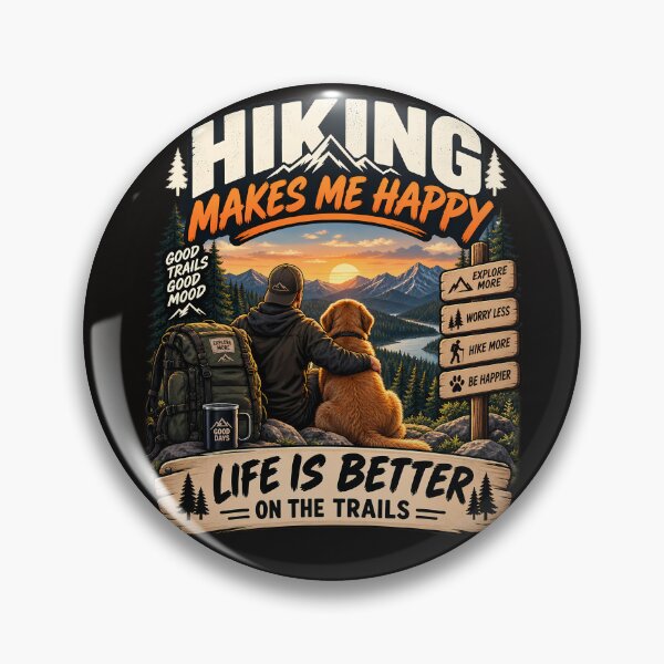 Item preview, Hiking Makes Me Happy – Dog Adventure Gift designed and sold by MiSuPa Studio.