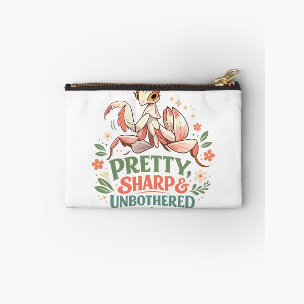 Item preview, Pretty Sharp and Unbothered Praying Mantis Funny Floral Retro Art Design designed and sold by inkoutninja.