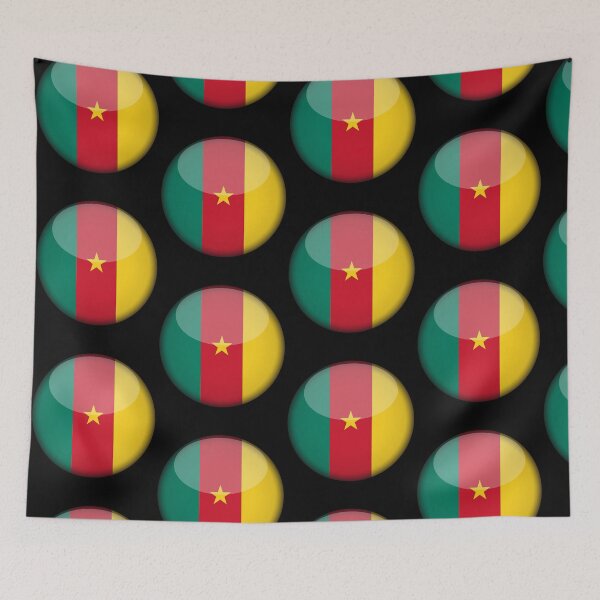 Item preview, Cameroonian 3D Round Flag Cameroon Pride Design designed and sold by YAZ.
