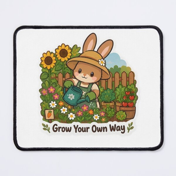 Item preview, Cute Rabbit Gardener – Grow Your Own Way Gardening Gift designed and sold by Isliath.