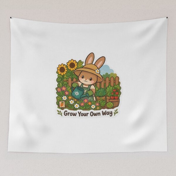 Item preview, Cute Rabbit Gardener – Grow Your Own Way Gardening Gift designed and sold by Isliath.