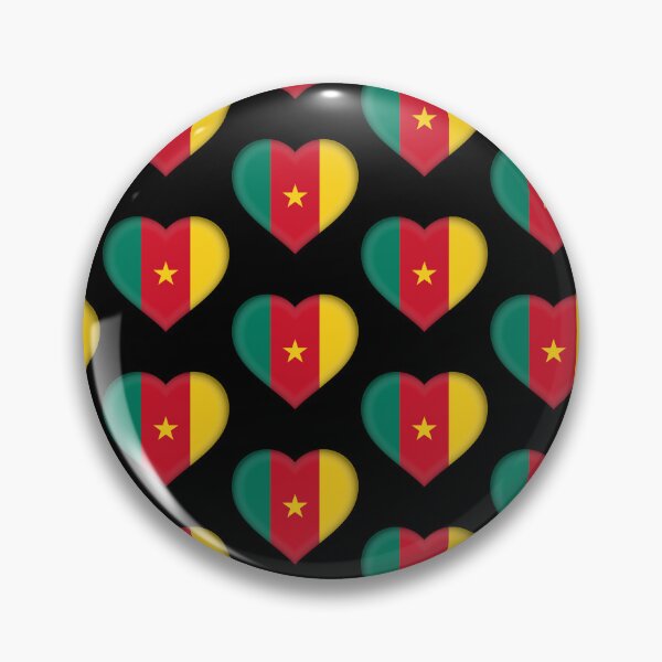 Item preview, Cameroonian 3D Flag Heart Cameroon Love Design designed and sold by YAZ.