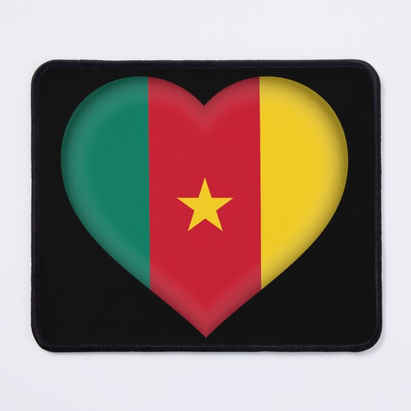 Item preview, Cameroonian 3D Flag Heart Cameroon Love Design designed and sold by YAZ.