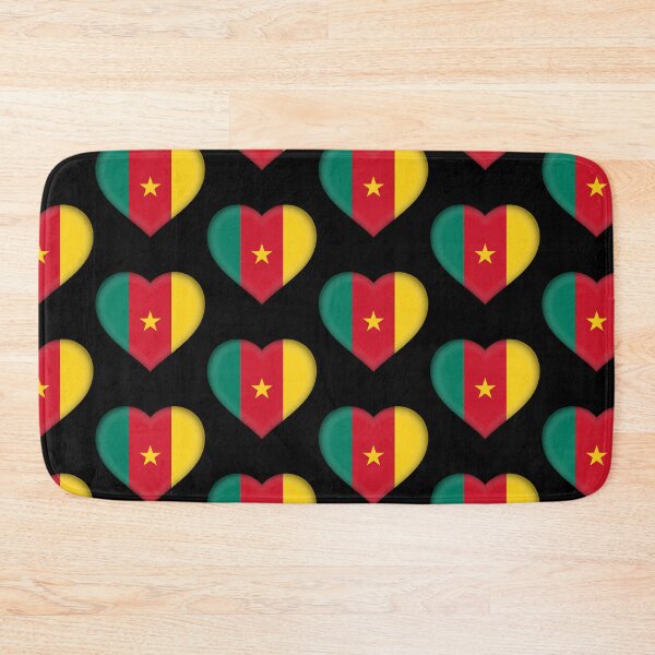 Item preview, Cameroonian 3D Flag Heart Cameroon Love Design designed and sold by YAZ.